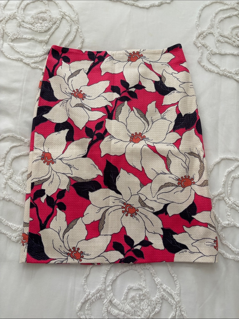 Ann Taylor Floral Pink & Ivory Women’s Skirt